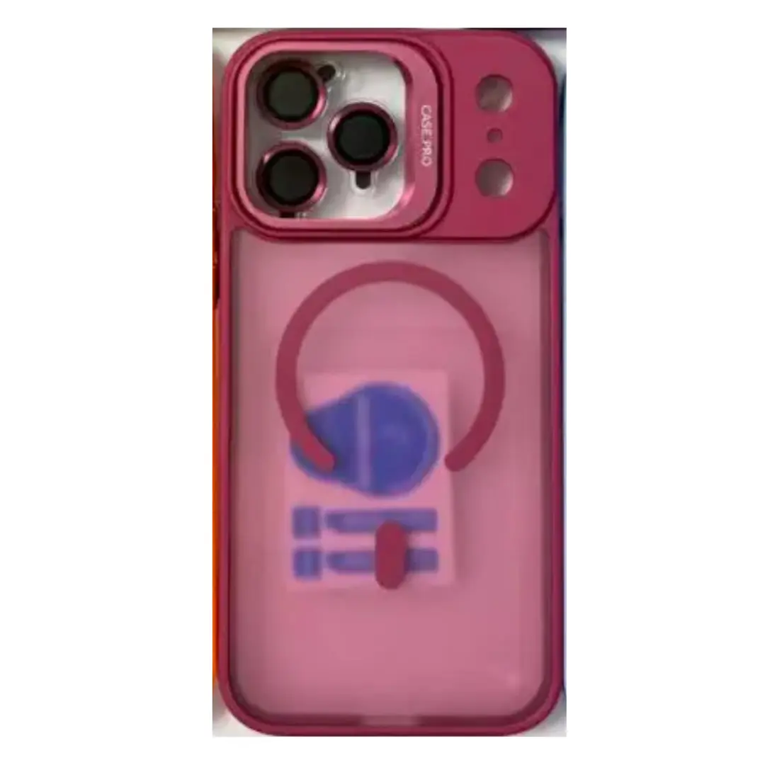 iPhone 18 Pro /iPhone 17 Pro MagSafe Smoke Camera Stand Case Cherry Red (moq:25)